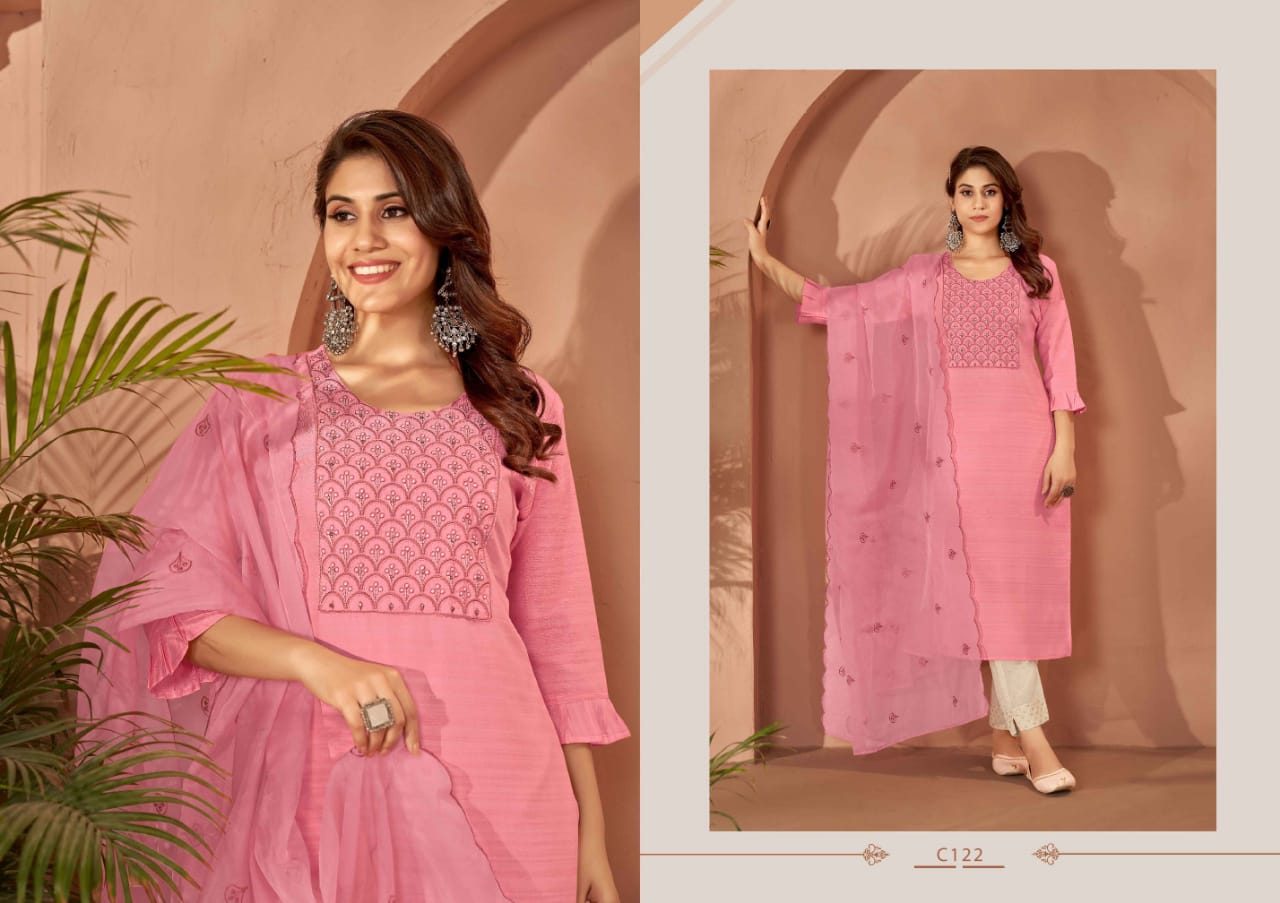 Crayon Sadhana By Kajree Embroidery Readymade Suits Catalog